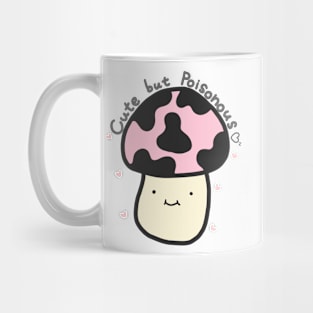 Cute but Poisonous Mushrooms Kawaii Pink Anime Harajuku Cottagecore Forest Minimal Art Mug